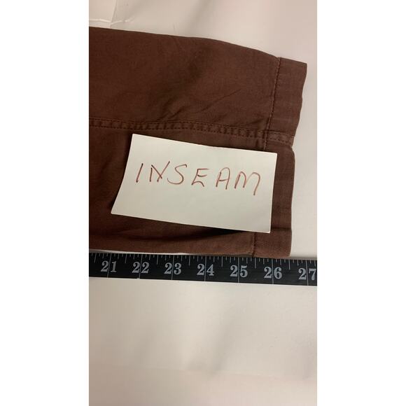 Vintage Old Navy Womens Jumpsuit Brown Straight Leg Minimalist Neutral Boho SZ L - Picture 6 of 10